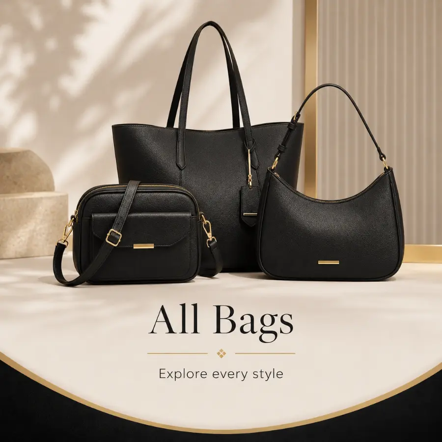 Collection of crossbody shoulder and tote bags for women