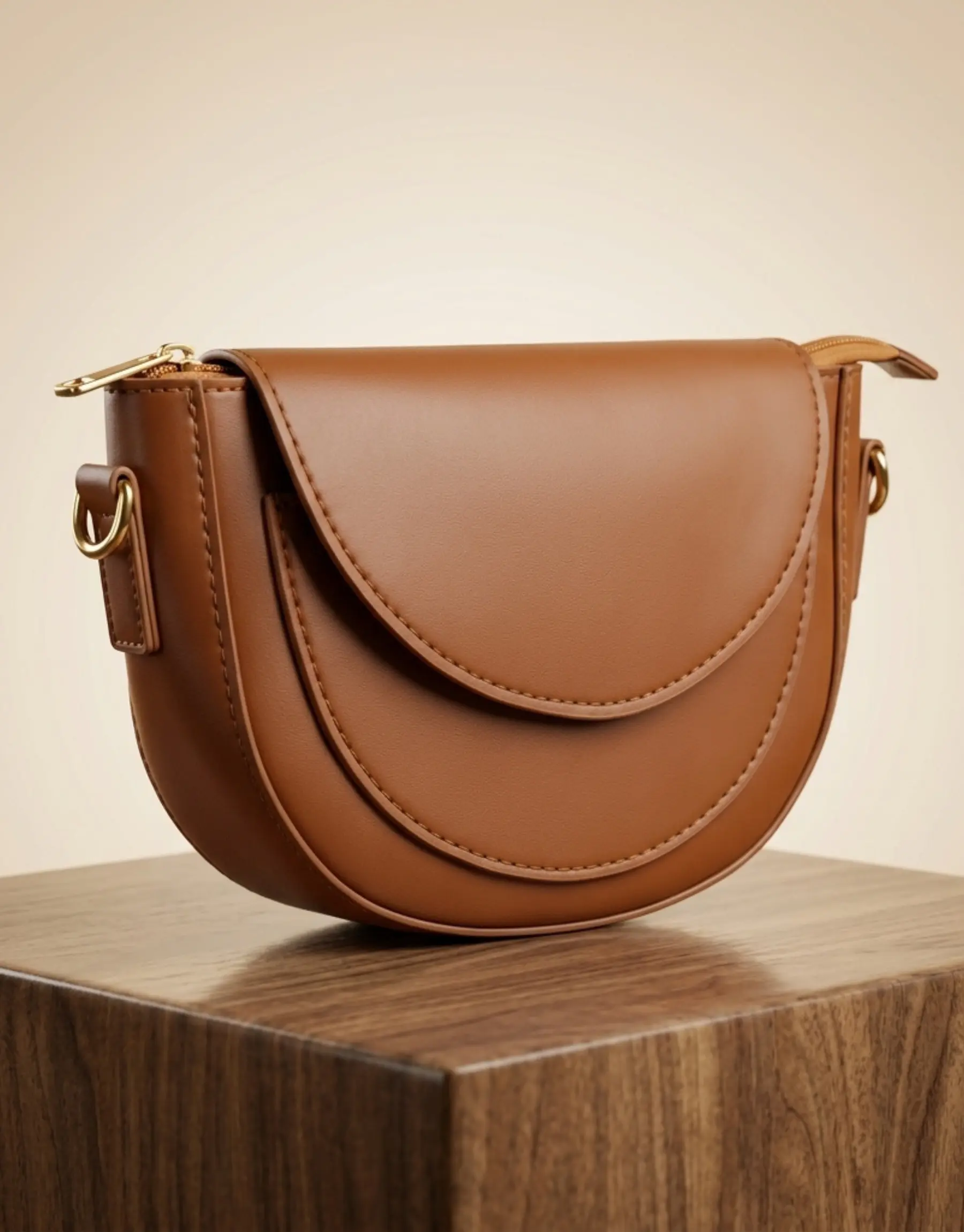 Premium Brown Crossbody Bag for Women with Mini Flap Premium Brown Crossbody Bag for Women with Mini Flap