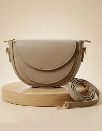 Light Skin Crossbody Bag for Women with Mini Flap